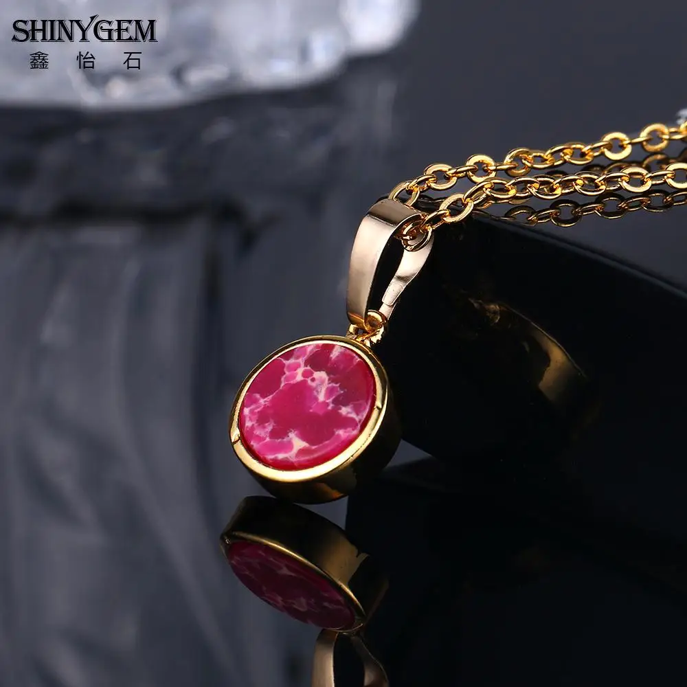 ShinyGem Natural Flat Round Sea Sediment Pendant Necklaces 12mm Gem Stone Simple And Elegant Fashion Accessories
ShinyGem Natural Flat Round Sea Sediment Pendant Necklaces 12mm Gem Stone Simple And Elegant Fashion Accessories