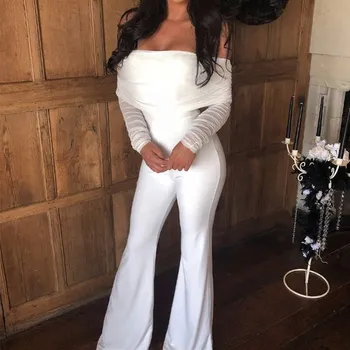 2019 Summer White Mesh Sexy Rompers Women Long Sleeve Off Shoulder Jumpsuit Elegant Club Party Long Playsuit
2019 Summer White Mesh Sexy Rompers Women Long Sleeve Off Shoulder Jumpsuit Elegant Club Party Long Playsuit