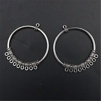 WKOUD 4pcs Silver Color Openwork Circle Porous Connector Vintage Earrings Necklace DIY Handmade Metal Jewelry Findings A213
WKOUD 4pcs Silver Color Openwork Circle Porous Connector Vintage Earrings Necklace DIY Handmade Metal Jewelry Findings A213