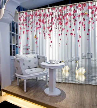 3D Curtain Roman pillar red flower swan Scenery Digital Photo Printing Blackout 3D Curtains Living Room Bedding Room Cortinas
3D Curtain Roman pillar red flower swan Scenery Digital Photo Printing Blackout 3D Curtains Living Room Bedding Room Cortinas