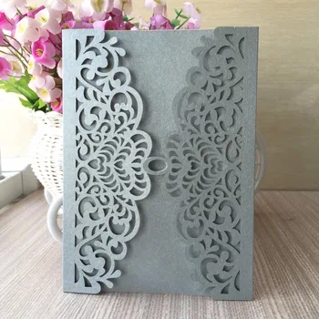 50pcs/lot Silver Elegant Flowers Wedding Invitations Elegant Laser Cut Paperboard Lover Party Romantic Inviting Cards
50pcs/lot Silver Elegant Flowers Wedding Invitations Elegant Laser Cut Paperboard Lover Party Romantic Inviting Cards