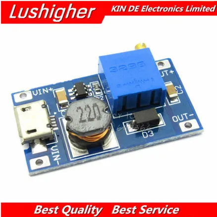 2pcs 2A DC-DC boost module Step-Up Power Supply Module, wide voltage input, 2 V/ 24V turn 5V/9V/12V / 28V adjustable 2577
2pcs 2A DC-DC boost module Step-Up Power Supply Module, wide voltage input, 2 V/ 24V turn 5V/9V/12V / 28V adjustable 2577