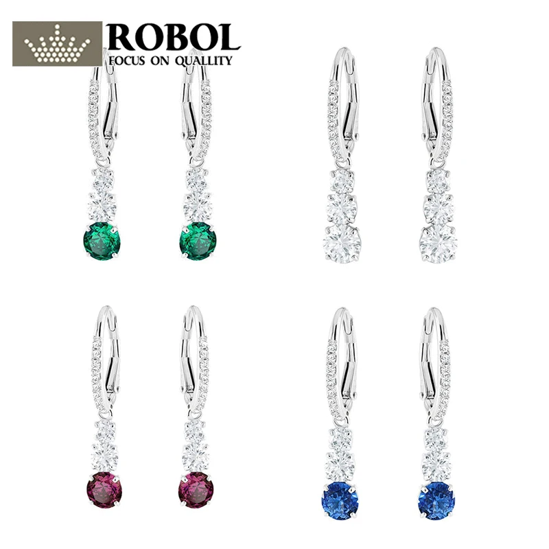 ROBOL 2018 New Three Earrings Eternal Love Multicolor Optional Pierced Earrings 5414682 Fashion Colored Zircon Earrings
ROBOL 2018 New Three Earrings Eternal Love Multicolor Optional Pierced Earrings 5414682 Fashion Colored Zircon Earrings