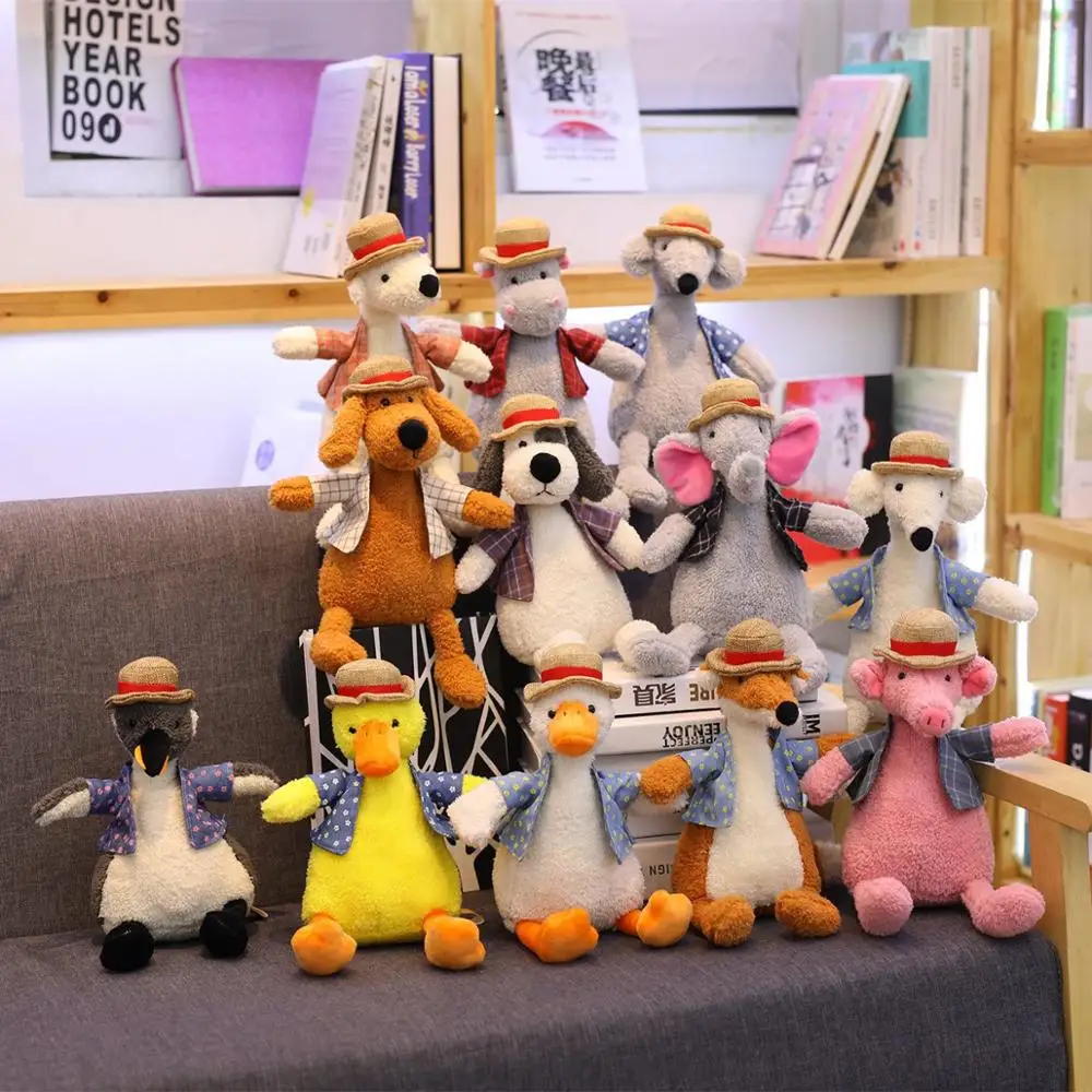 1pc 30cm Kawaii Animals with Hat Stuffed Cute Duck Fox Pig Elephant Hippo Dog Plush Toys for Children Kids Dolll Christmas Gift 
1pc 30cm Kawaii Animals with Hat Stuffed Cute Duck Fox Pig Elephant Hippo Dog Plush Toys for Children Kids Dolll Christmas Gift