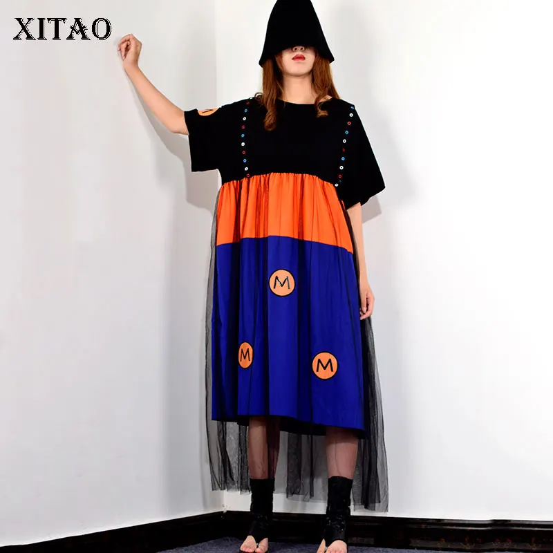 XITAO Tide Patchwork Mesh Midi Dress Women Clothes 2019 Letter Print Cover Belly Plus Size Dress Korean Fashion New WLD1083
XITAO Tide Patchwork Mesh Midi Dress Women Clothes 2019 Letter Print Cover Belly Plus Size Dress Korean Fashion New WLD1083