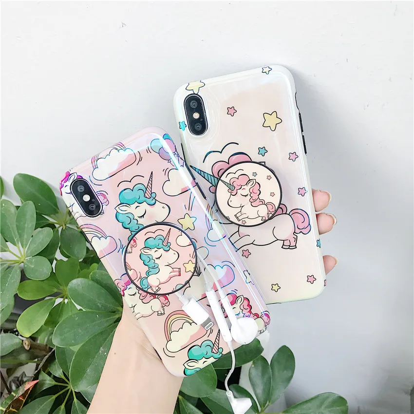Lovely Unicorn Bracket Phone Case for iPhone X Cute Cartoon TPU Silicone Phone Holder Shell for iphone 6 7 8 Plus X Cover Coque 
Lovely Unicorn Bracket Phone Case for iPhone X Cute Cartoon TPU Silicone Phone Holder Shell for iphone 6 7 8 Plus X Cover Coque