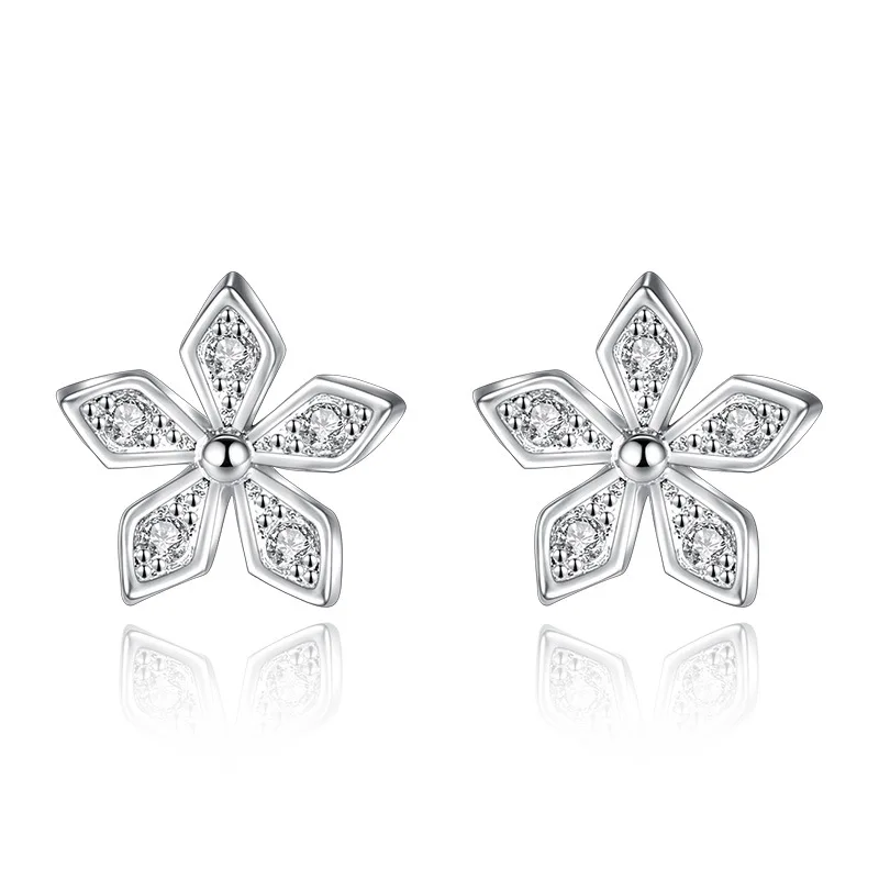 100% 925 sterling silver fashion crystal flower ladies`stud earrings jewelry wholesale no fade Anti allergy drop shipping
100% 925 sterling silver fashion crystal flower ladies`stud earrings jewelry wholesale no fade Anti allergy drop shipping