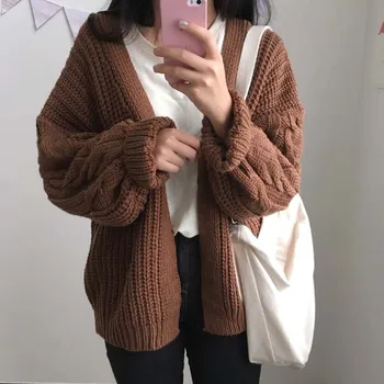 La MaxZa Women Loose Knitted Sweater Coat 2018 Autumn And Winter New Long Sleeved Sweater Cardigan Jacket Female Thick 203006
La MaxZa Women Loose Knitted Sweater Coat 2018 Autumn And Winter New Long Sleeved Sweater Cardigan Jacket Female Thick 203006