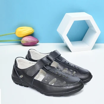 2019 New Genuine Leather Sandals for Boys Small Hole Children Sandals Flat Heel Anti-Slip Black Shoes For School For Boys 31-37
2019 New Genuine Leather Sandals for Boys Small Hole Children Sandals Flat Heel Anti-Slip Black Shoes For School For Boys 31-37