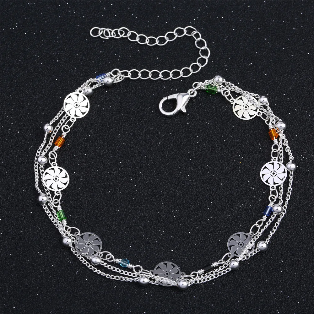 New Arrival Multilayer Chain Foot Ankel Bracelet Silver Color Barefoot Sandals Anklet Halhal Jewelry For Women Beach Enkelbandje
New Arrival Multilayer Chain Foot Ankel Bracelet Silver Color Barefoot Sandals Anklet Halhal Jewelry For Women Beach Enkelbandje