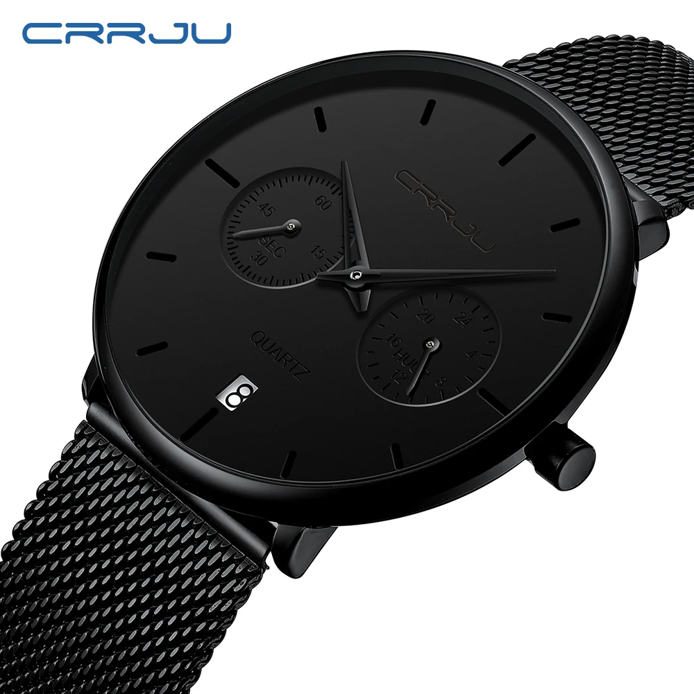CRRJU Creative Quartz Men Watches Top Luxury Brand Casual Stainless steel Mesh Band Unisex 24 Houe Display Clock Gentleman gift
CRRJU Creative Quartz Men Watches Top Luxury Brand Casual Stainless steel Mesh Band Unisex 24 Houe Display Clock Gentleman gift