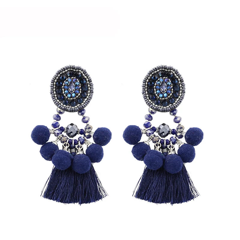 Ethnic Bohemia Crystal Beads Leather Tassel Earrings For Women Handmade Vintage Pompom Earring Fringe Fashion Jewelry Gifts
Ethnic Bohemia Crystal Beads Leather Tassel Earrings For Women Handmade Vintage Pompom Earring Fringe Fashion Jewelry Gifts