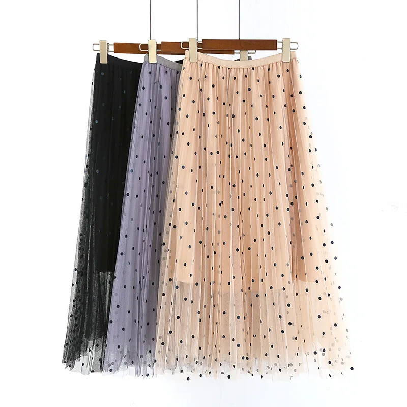 Spring Summer Midi Skirt Women High Waist A Line Geometric Tulle Skirt Cute Pleated Skirt 2019 Casual Mesh Long Skirts Womens 
Spring Summer Midi Skirt Women High Waist A Line Geometric Tulle Skirt Cute Pleated Skirt 2019 Casual Mesh Long Skirts Womens