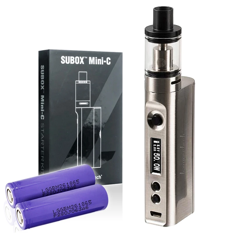 KangerTech SUBOX Mini-C Starter Kit 50W with 3ml Atomizer Tank, Coil Head - Silver
KangerTech SUBOX Mini-C Starter Kit 50W with 3ml Atomizer Tank, Coil Head - Silver