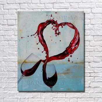 Free Shipping Hand Painted Love Cheers Glass of Wine Modern Paintings Large Canvas Art Home Decor Oil Painting Picture No Framed
Free Shipping Hand Painted Love Cheers Glass of Wine Modern Paintings Large Canvas Art Home Decor Oil Painting Picture No Framed
