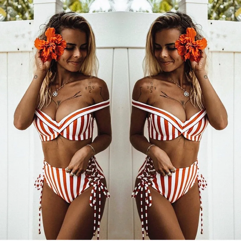 2019 New Striped Swimsuit Women Push Up Pad Swimwear Women Sexy Bikini Set Beachwear Bathing Swimsuit New Women Swimming Suit
2019 New Striped Swimsuit Women Push Up Pad Swimwear Women Sexy Bikini Set Beachwear Bathing Swimsuit New Women Swimming Suit