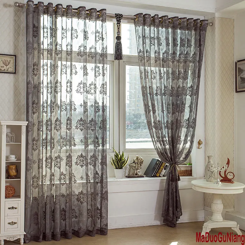 Solid Dark Grey Tulle Curtains For Living Room Embroidered Damask Drapes For Bedroom Window Veil Sheer Voile Liner European Pane
Solid Dark Grey Tulle Curtains For Living Room Embroidered Damask Drapes For Bedroom Window Veil Sheer Voile Liner European Pane