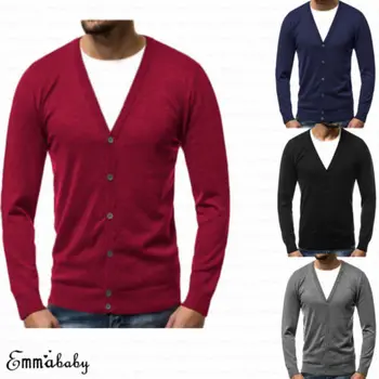 Men's Button V Knitted Cardigan Long Sleeve Casual Slim Fit Sweater Jacket Coat
Men's Button V Knitted Cardigan Long Sleeve Casual Slim Fit Sweater Jacket Coat