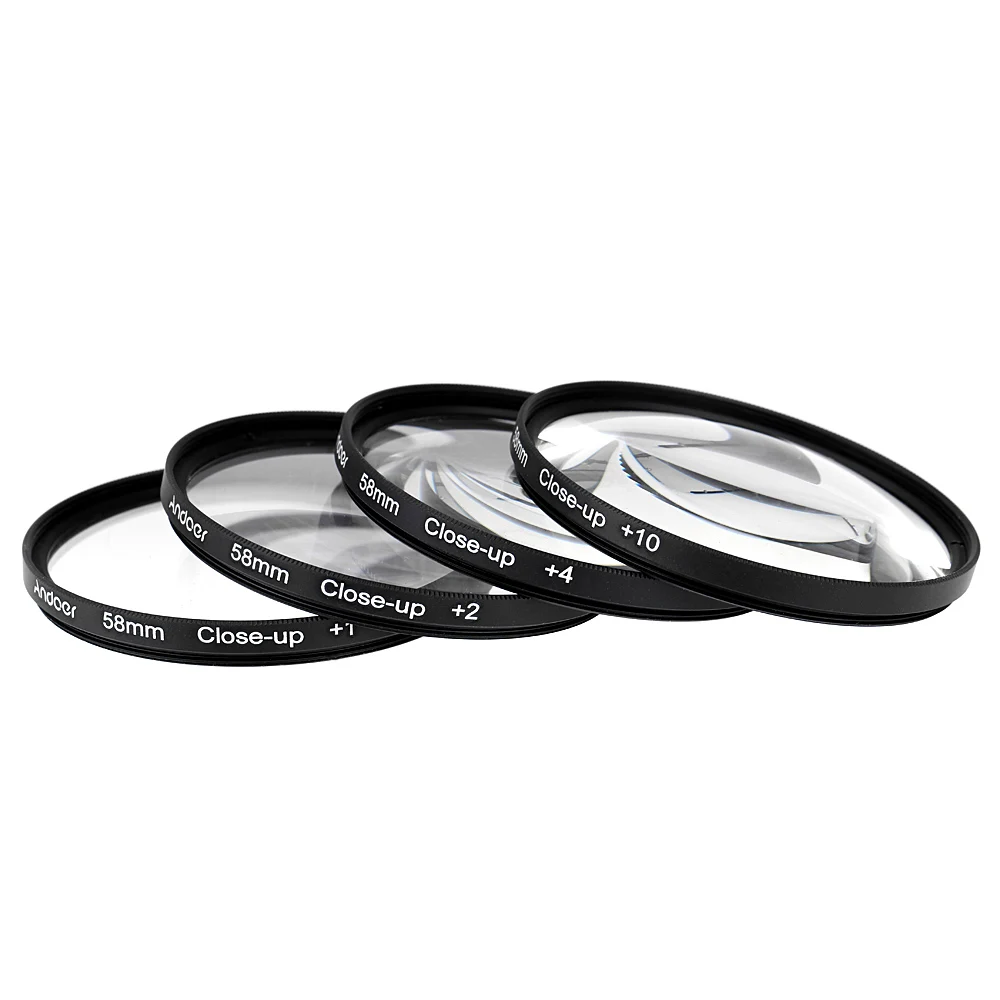 Oversea Stock Andoer 58mm Macro Close-Up Filter Set +1 +2 +4 +10 for Nikon Canon Rebel T5i T4i EOS 1100D 650D 600D DSLRs
Oversea Stock Andoer 58mm Macro Close-Up Filter Set +1 +2 +4 +10 for Nikon Canon Rebel T5i T4i EOS 1100D 650D 600D DSLRs