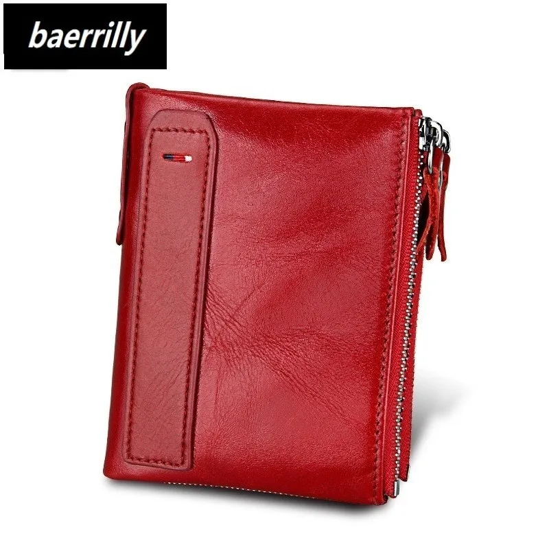 cowhide Genuine Leather Women short Wallet Bifold lady ID Card Holder Coin Purse Double Zipper Small female retro mini Purses
cowhide Genuine Leather Women short Wallet Bifold lady ID Card Holder Coin Purse Double Zipper Small female retro mini Purses
