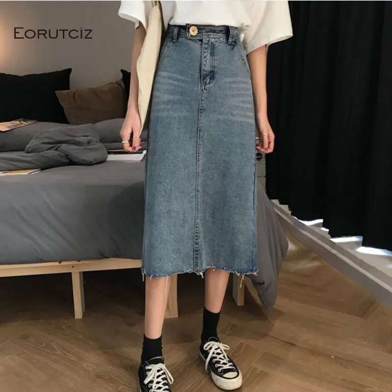EORUTCIZ Summer Midi Denim Skirt Women High Waist Slim Jean Skirt Vintage Spring Casual Elegant Skirts LM487
EORUTCIZ Summer Midi Denim Skirt Women High Waist Slim Jean Skirt Vintage Spring Casual Elegant Skirts LM487