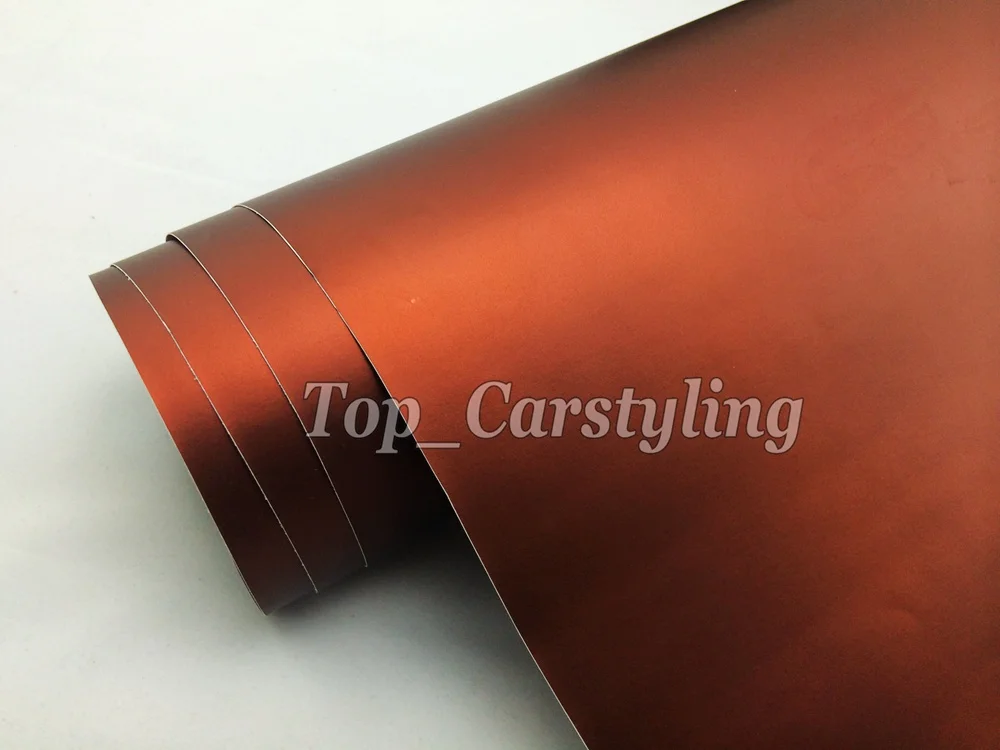 brozen brown coffe Matte Chrome Vinyl Car wrap film metallic foil (7)