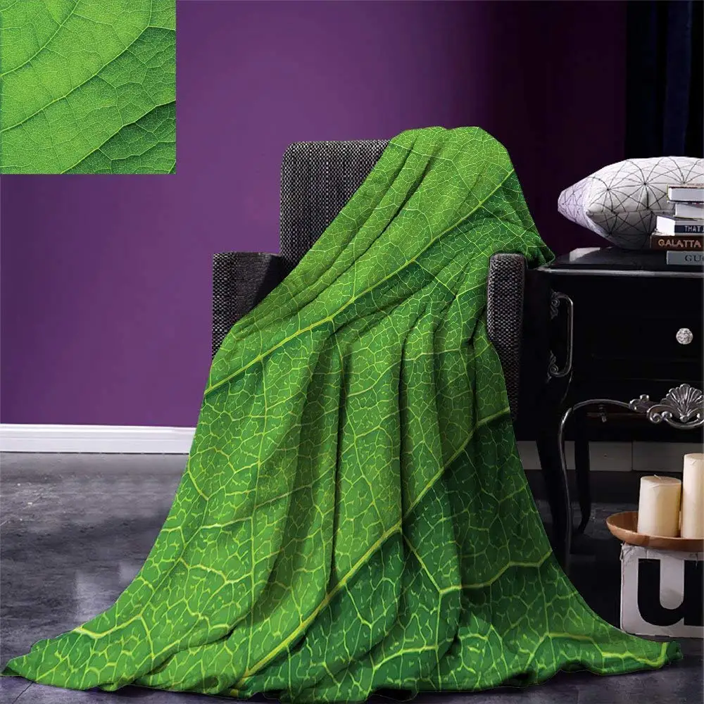 Green Throw Blanket Macro Texture of Green Leaf with Veins Environment Foliage Botany Ecology Warm Microfiber
Green Throw Blanket Macro Texture of Green Leaf with Veins Environment Foliage Botany Ecology Warm Microfiber
