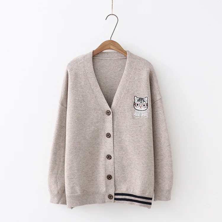 Women Sweater Knitting 2019 New Mori Girl Autumn Winter Sweet Cartoon Knit Embroidery Single-breasted Cardigan Coat YoYiKamomo
Women Sweater Knitting 2019 New Mori Girl Autumn Winter Sweet Cartoon Knit Embroidery Single-breasted Cardigan Coat YoYiKamomo