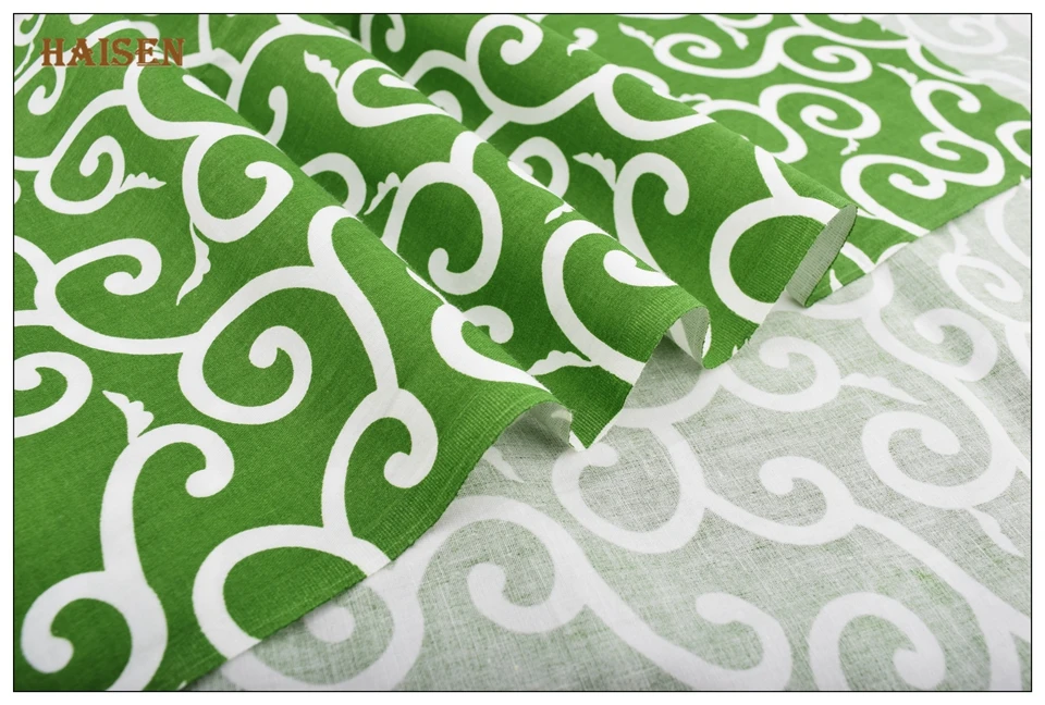 Haisen,Green Floral Series Cloth,Printed Twill Cotton Fabric For DIY Quilting&Sewing Baby&Child/Sheet,Pillow,Cushion Material Haisen,Green Floral Series Cloth,Printed Twill Cotton Fabric For DIY Quilting&Sewing Baby&Child/Sheet,Pillow,Cushion Material