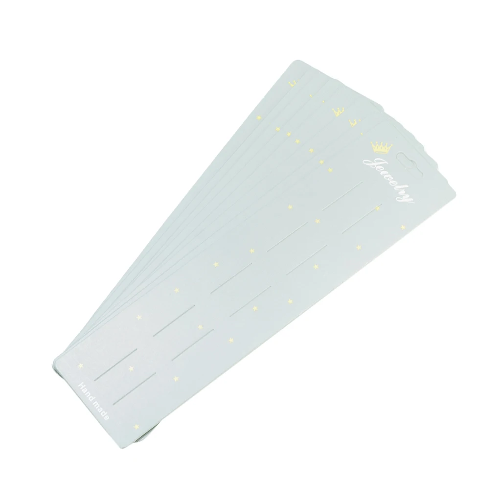 10pcs Lengthen Hair Clip Card Paper Jewelry Display Cards Paper Hair Accessory Cards Blank Hairpin Hair Band Packaging Cards