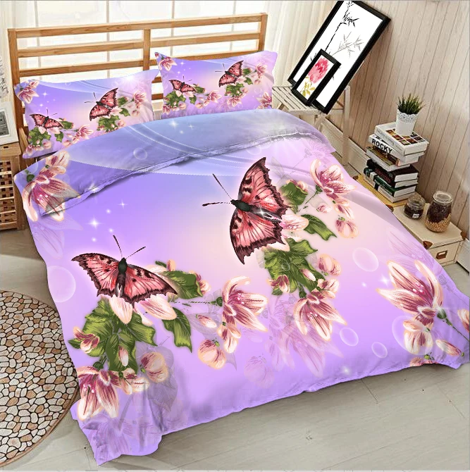 Beautiful view of flowers and butterflies printing bedding series photos 3d quilt bed linen
Beautiful view of flowers and butterflies printing bedding series photos 3d quilt bed linen