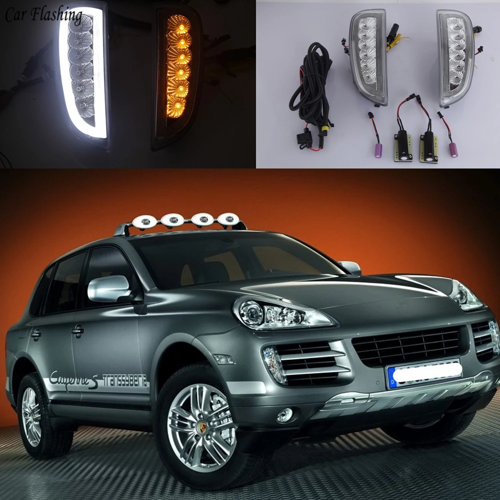 2PCS DRL Daytime Running Light fog lamp for Porsche Cayenne I 957 9PA 2006 2007 2008 2009 2010 LED Turn signals position light
2PCS DRL Daytime Running Light fog lamp for Porsche Cayenne I 957 9PA 2006 2007 2008 2009 2010 LED Turn signals position light