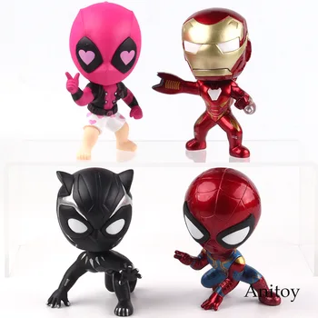 Marvel Comics Super Heroes Iron Man Spiderman Deadpool Bobble Head Dolls PVC Action Figure Collectible Model Toys
Marvel Comics Super Heroes Iron Man Spiderman Deadpool Bobble Head Dolls PVC Action Figure Collectible Model Toys