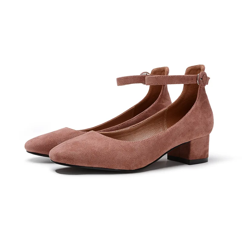 women pumps Thick with Square head Word buckle High heel Suede Shallow mouth 4CM women shoes
women pumps Thick with Square head Word buckle High heel Suede Shallow mouth 4CM women shoes