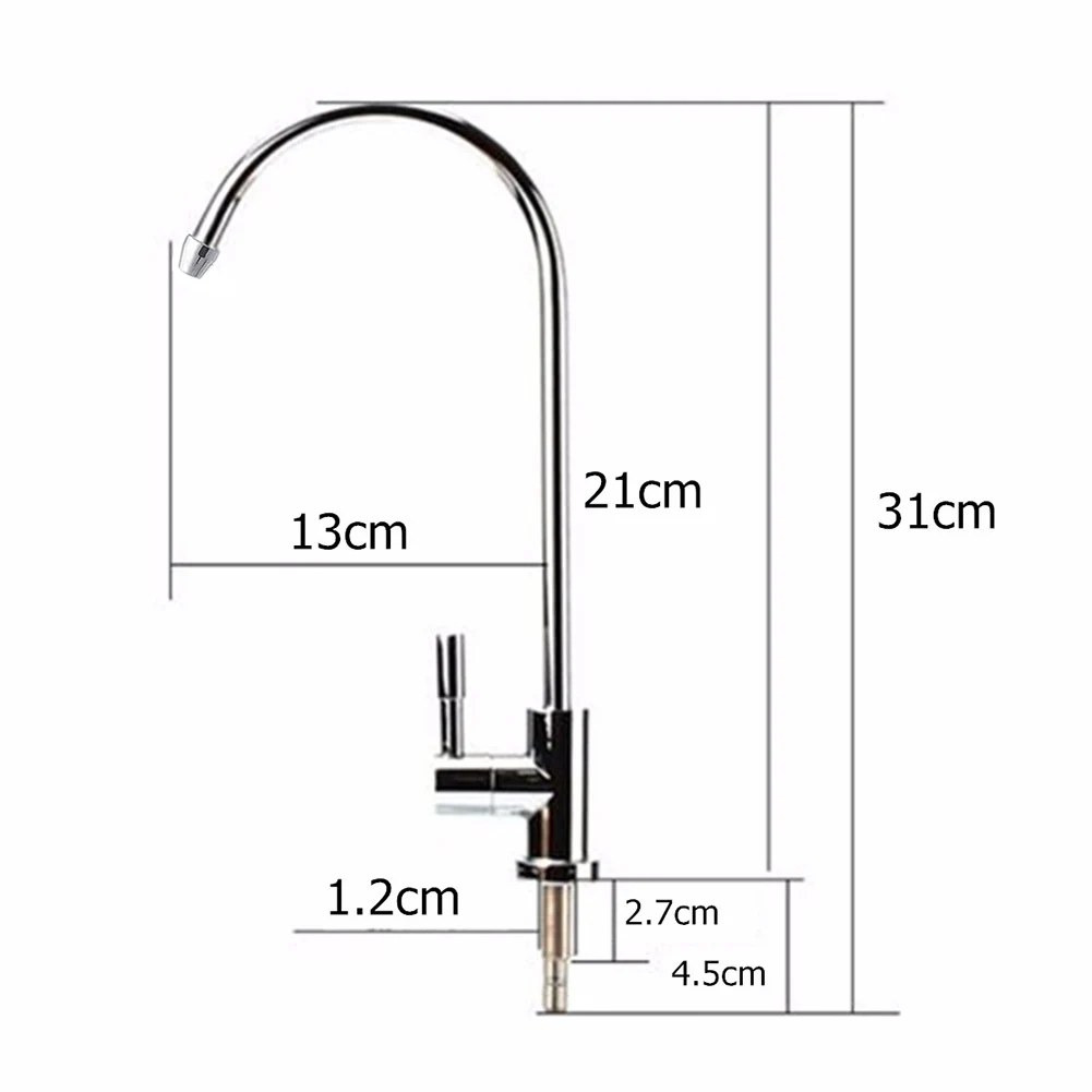 Kitchen 1/4 Inch RO Drinking Water Filter Faucet Reverse Osmosis System Sink Tap Hot Sale
Kitchen 1/4 Inch RO Drinking Water Filter Faucet Reverse Osmosis System Sink Tap Hot Sale