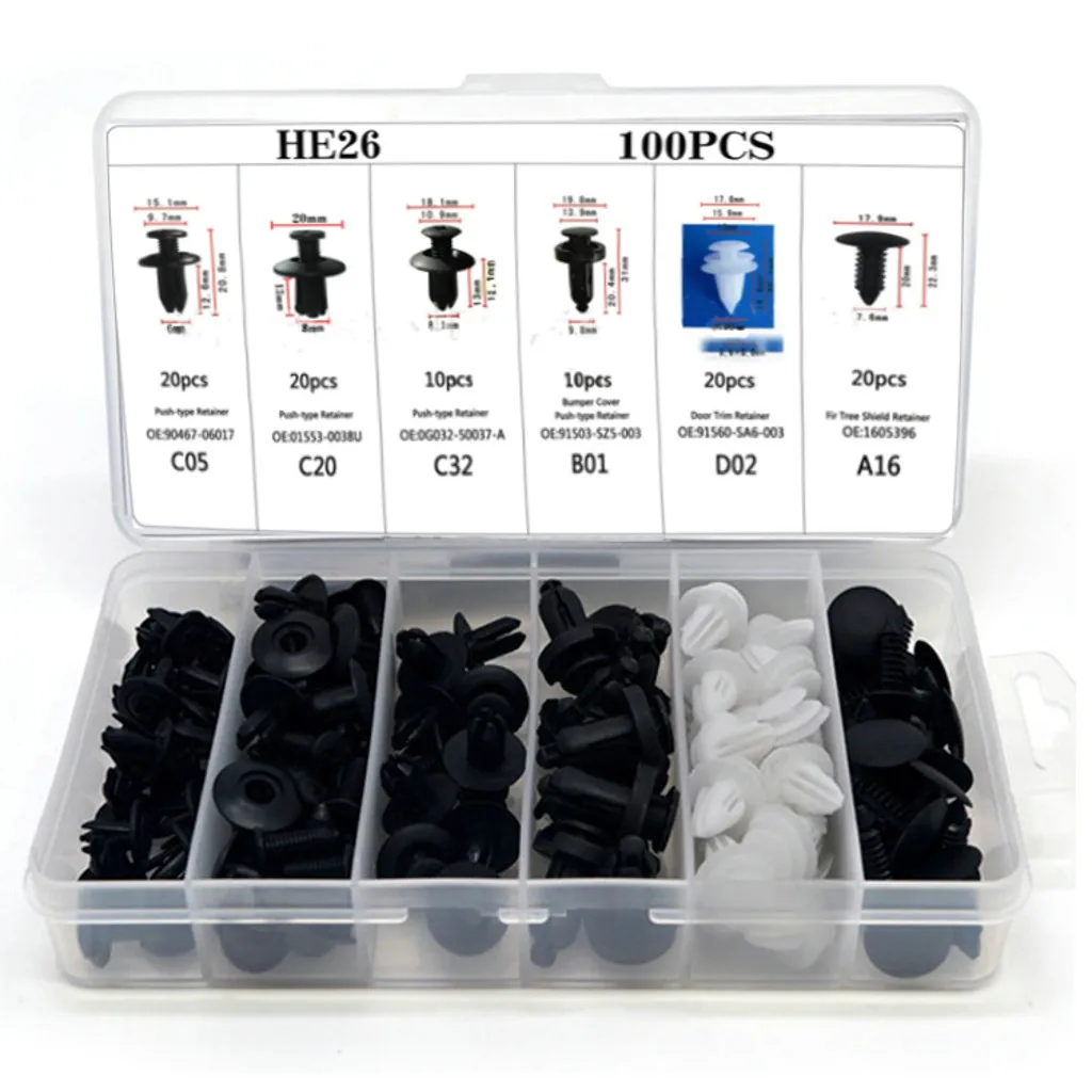 100PCS or 350PCS Car Plastic Rivets 6mm Hole Dia Fastener Universal screw buckle Pin Clips Light weight easy to use 0.8
100PCS or 350PCS Car Plastic Rivets 6mm Hole Dia Fastener Universal screw buckle Pin Clips Light weight easy to use 0.8