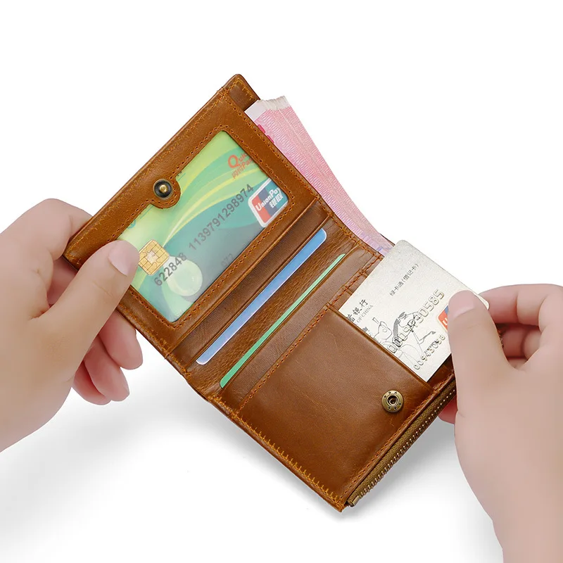 Vintage Genuine Leather Hasp Small Wallet Coin Pocket Purse Card Holder Men RFID Wallets Money Cartera Hombre Bag Male Clutch
Vintage Genuine Leather Hasp Small Wallet Coin Pocket Purse Card Holder Men RFID Wallets Money Cartera Hombre Bag Male Clutch