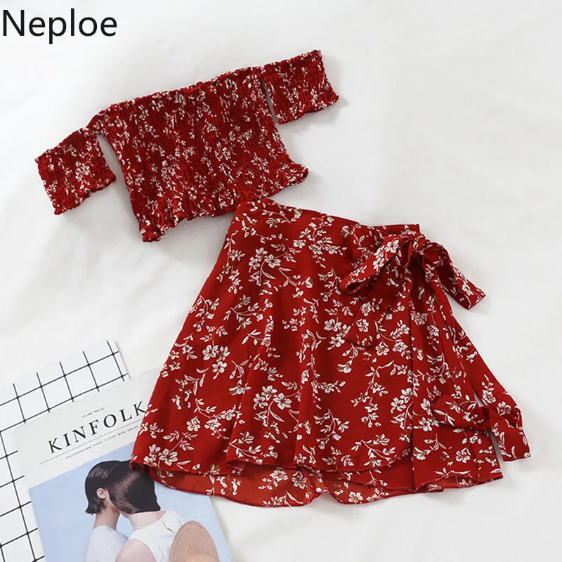 Neploe Off Shoulder Floral Crop Top Women Sets Summer Irregular Bandage Skirt Set Beach Boho 2 Pieces Outfits Femme Clothes Suit
Neploe Off Shoulder Floral Crop Top Women Sets Summer Irregular Bandage Skirt Set Beach Boho 2 Pieces Outfits Femme Clothes Suit