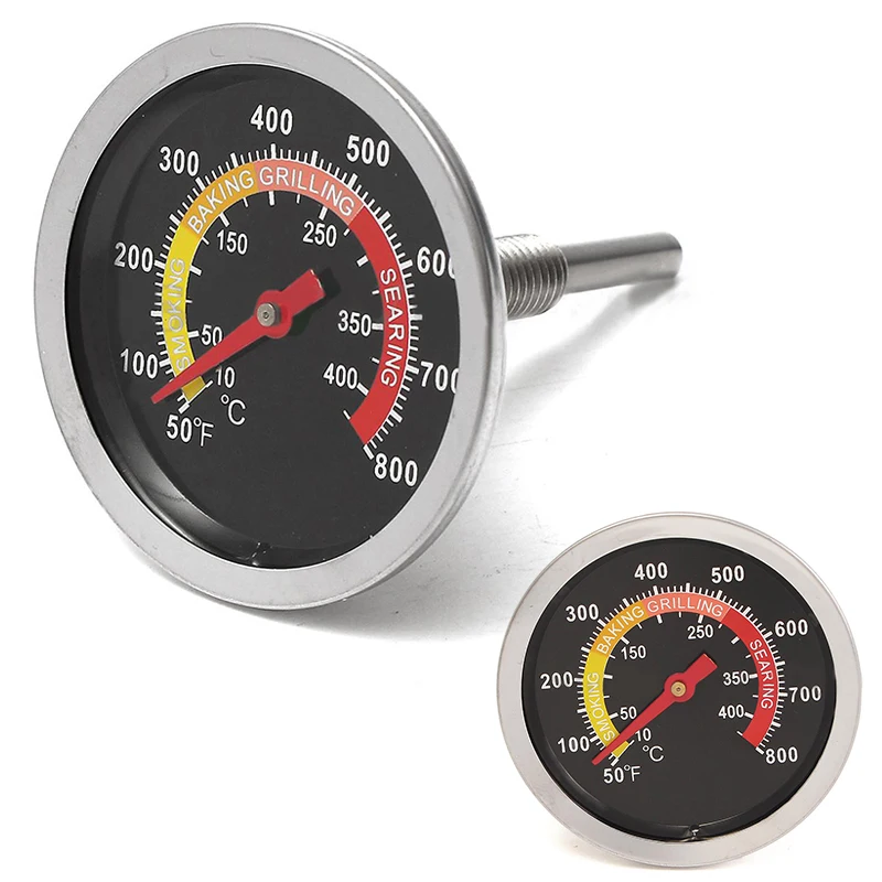 New 50-400 Barbecue BBQ Smoker Grill Stainless Steel Thermometer Temperature Gauge
