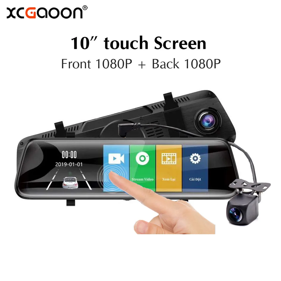 XCGaoon 10 inch Touch Screen Car DVR Rear View Mirror Dash Cam Front & Back Camera Dual 1080P Video Recorder
XCGaoon 10 inch Touch Screen Car DVR Rear View Mirror Dash Cam Front & Back Camera Dual 1080P Video Recorder