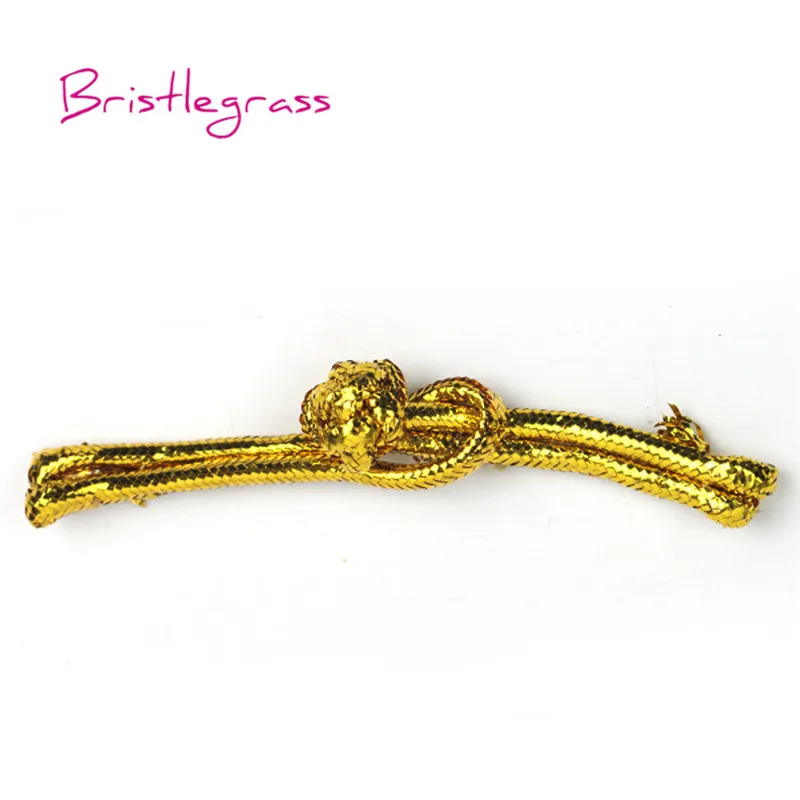 BRISTLEGRASS 5 Pair Handmade Gold Thread Chinese Knot Buttons Frogs Closure Ribbon Fasteners Cheongsam Costume Suit Sewing Craft
BRISTLEGRASS 5 Pair Handmade Gold Thread Chinese Knot Buttons Frogs Closure Ribbon Fasteners Cheongsam Costume Suit Sewing Craft