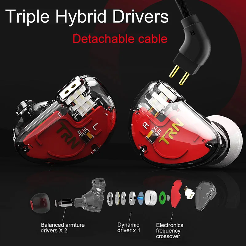Наушники FDBRO Hybrid Mega Bass IEM металлические наушники Hi Fi с монитором вкладыши 3