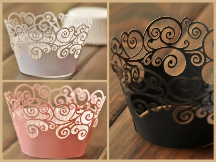 Free Shipping 12pcs Choose one color White/Ivory/Pink/Black Swirl heart Filigree Vine Laser Cut Cupcake Wrapper cake decoration
Free Shipping 12pcs Choose one color White/Ivory/Pink/Black Swirl heart Filigree Vine Laser Cut Cupcake Wrapper cake decoration