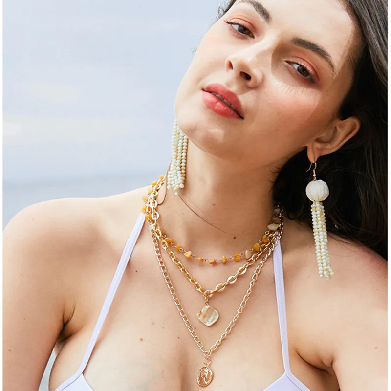 2019 New Fashion Shell Choker Necklace for Women Coin Pendant Necklace Statement Irregular Stone Collier Gold Color Jewelry
2019 New Fashion Shell Choker Necklace for Women Coin Pendant Necklace Statement Irregular Stone Collier Gold Color Jewelry