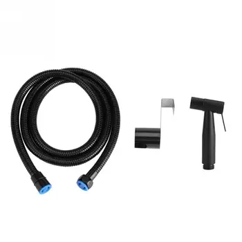 Stainless Steel Bidet Sprayer w/ Flexible Hose Black Bathroom Toilet Handheld Bidet Cloth Diaper Cleaning Sprayer Shattaf Kit
Stainless Steel Bidet Sprayer w/ Flexible Hose Black Bathroom Toilet Handheld Bidet Cloth Diaper Cleaning Sprayer Shattaf Kit