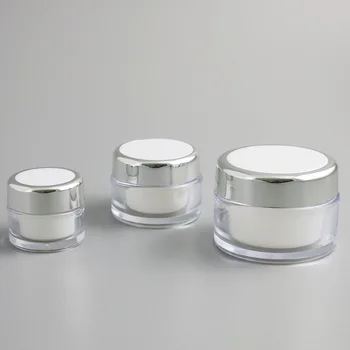 New 24pcs empty 15g 20g 50g Round Clear White acrylic Plastic Cosmetic Container Cream Jar pot with aluminum cap sample bottle
New 24pcs empty 15g 20g 50g Round Clear White acrylic Plastic Cosmetic Container Cream Jar pot with aluminum cap sample bottle