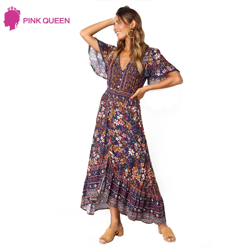 Floral Print Maxi Dress Women Short Flare Sleeve 2019 Long Boho Dresses Sexy Split Irregular Summer Beach Dress Vestidos Mujer
Floral Print Maxi Dress Women Short Flare Sleeve 2019 Long Boho Dresses Sexy Split Irregular Summer Beach Dress Vestidos Mujer