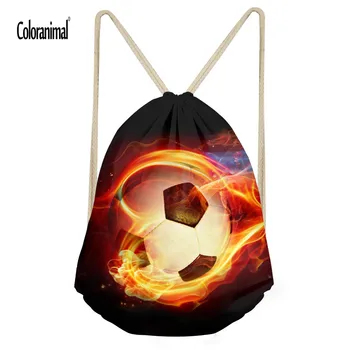 Coloranimal 3D Fire Soccerly Print Drawstring Bags Male Travel String Shoulder Backpacks Men Fashion Designer Small Schoolbags 
Coloranimal 3D Fire Soccerly Print Drawstring Bags Male Travel String Shoulder Backpacks Men Fashion Designer Small Schoolbags