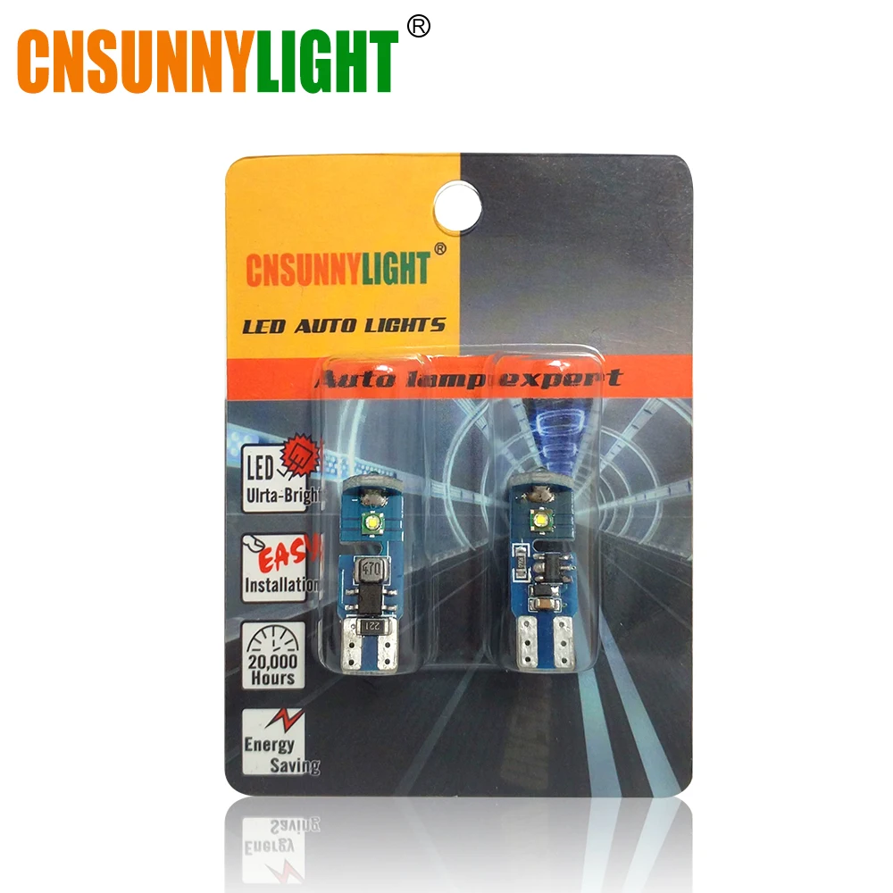CNSUNNYLIGHT LED T10 Error Free 194 168 W5W w/ XPE Leds Universal for Car Front Tail Side Parking Marker Signal Light
CNSUNNYLIGHT LED T10 Error Free 194 168 W5W w/ XPE Leds Universal for Car Front Tail Side Parking Marker Signal Light