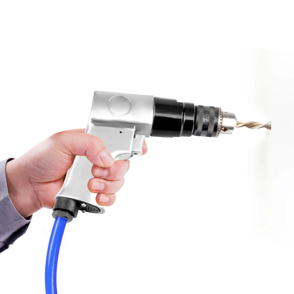 3/8 Inch 1800rpm High-Speed Pistol Type Pneumatic Gun Drill Reversible Air Drill Wrench Connector Tool Floor Wall Hole Drilling
3/8 Inch 1800rpm High-Speed Pistol Type Pneumatic Gun Drill Reversible Air Drill Wrench Connector Tool Floor Wall Hole Drilling